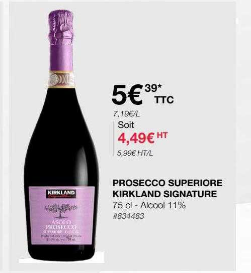 prosecco supériore kirkland signature