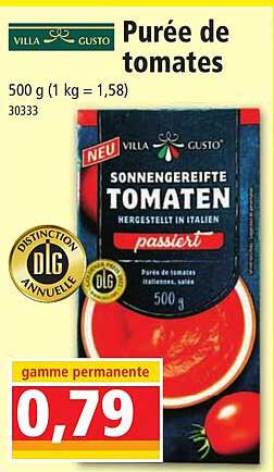 purée de tomates villa gusto