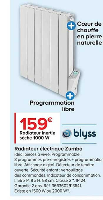 radiateur électrique zumba blyss