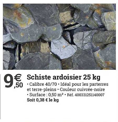 schiste ardoisier 25 kg