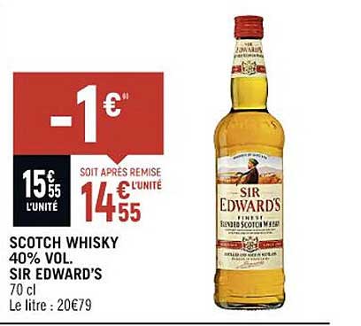 scotch whisky 40% vol. sir edward's