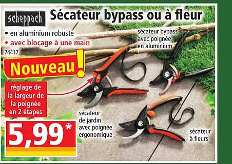 sécateur bypass ou à fleur scheppach