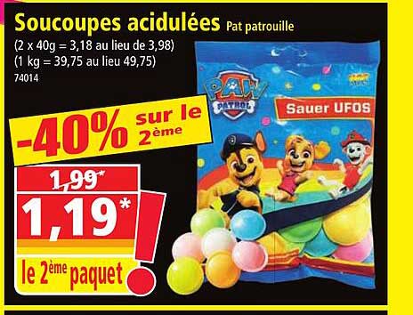 soucoupes acidulées pat patrouille