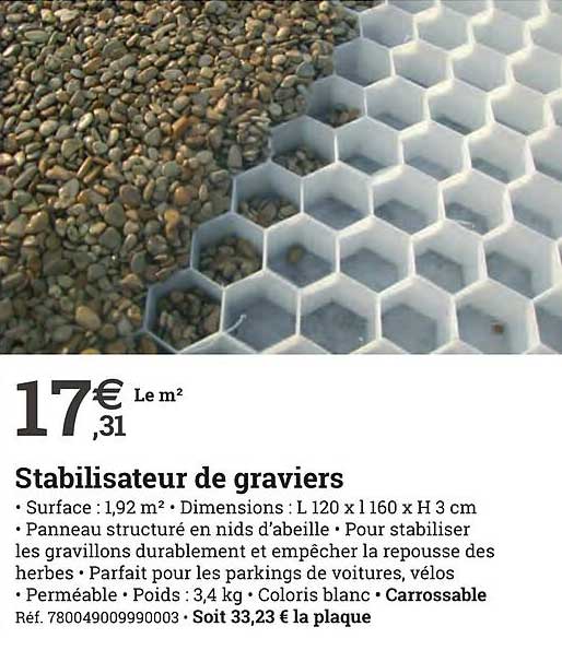 stabilisateur de graviers