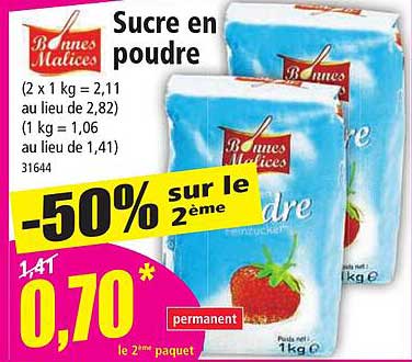 sucre en poudre bonnes malices