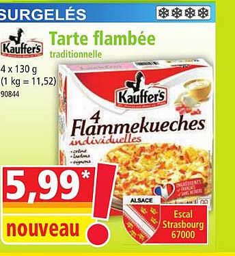 tarte flambée traditionnelle kauffer's