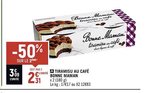 tiramisu au café bonne maman