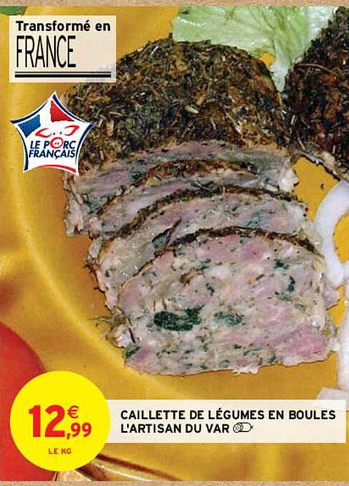 caillette de légumes en boules l'artisan du var