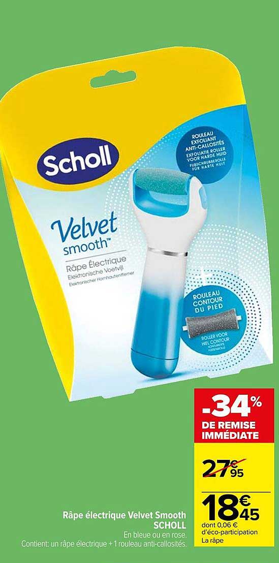 râpe électrique velvet smooth scholl