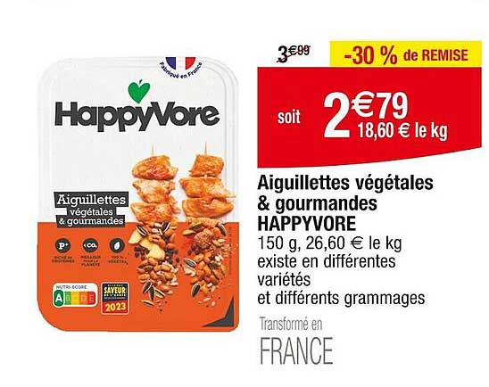 Aiguillettes Végétales & Gourmandes Happyvore