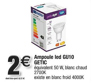 ampoule led gu10 getic