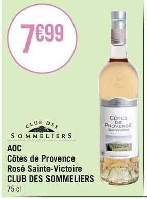 aoc côtes de provence rosé sainte-victoire club des sommeliers