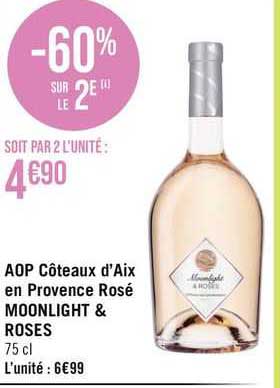 Aop Côteaux D'aix En Provence Rosé Moonlight & Roses