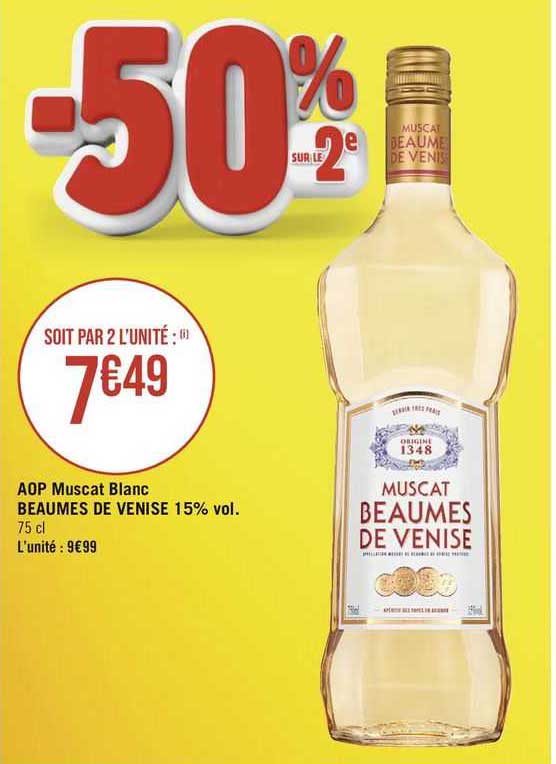 aop muscat blanc beaumes de venise 15% vol.