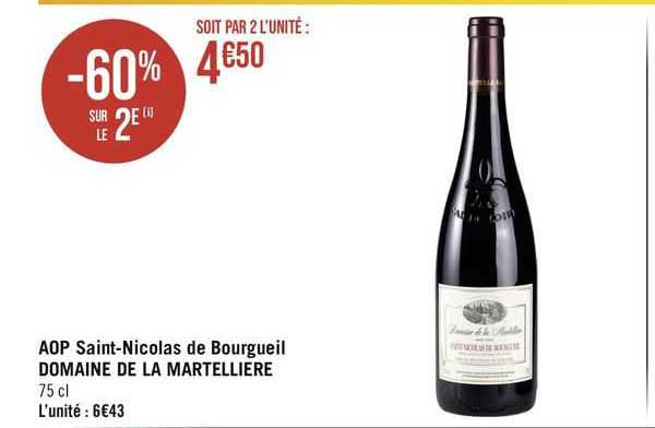 Aop Saint-nicolas De Bourgueil Domaine De La Martellière