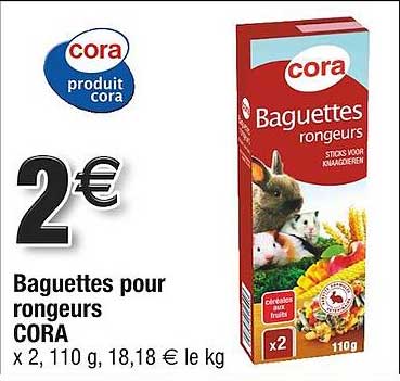 baguettes pour rongeurs cora