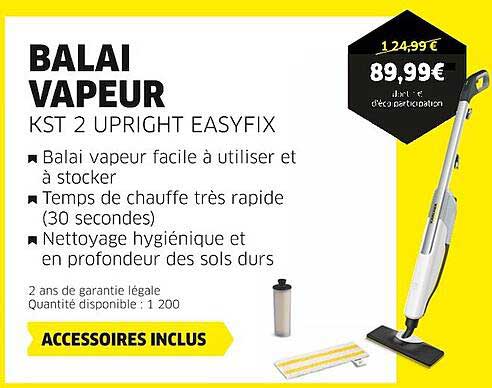 balai vapeur kst 2 upright easyfix