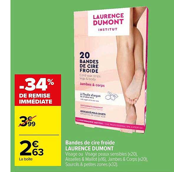 bandes de cire froide laurence dumont