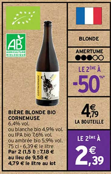 Bière Blonde Bio Cornemuse