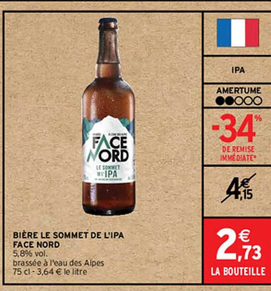bière le sommet de l'ipa face nord 5,8% vol