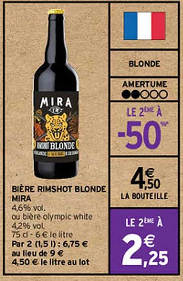 bière rimshot blonde mira