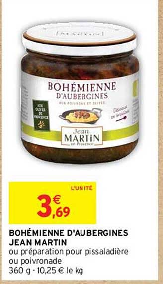 bohémienne d'aubergines jean martin