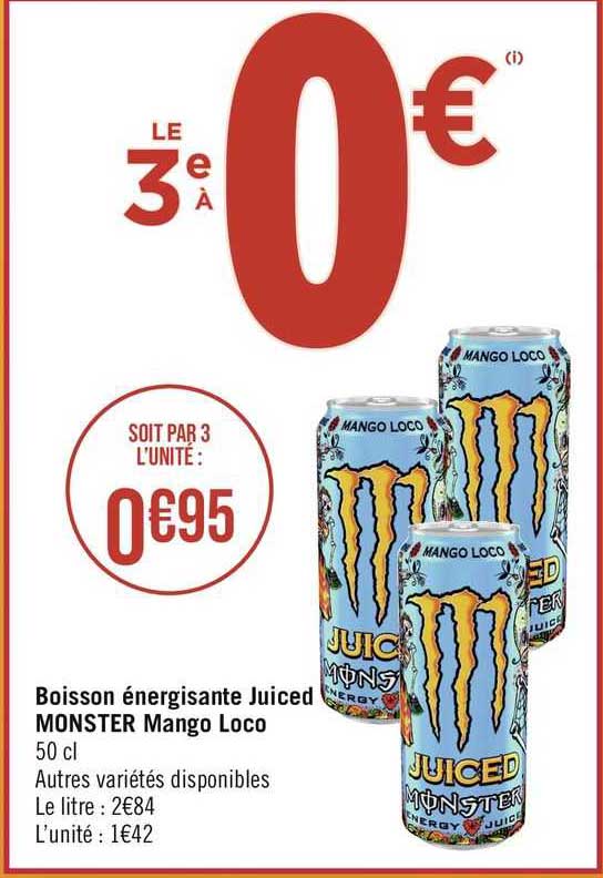 boisson énergisante juiced monster mango loco