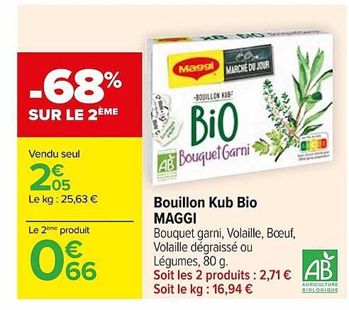 Bouillon Kub Bio Maggi