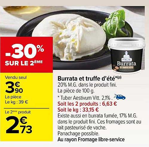 Burrata Et Truffe D'été