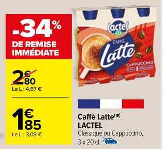 caffè latte lactel