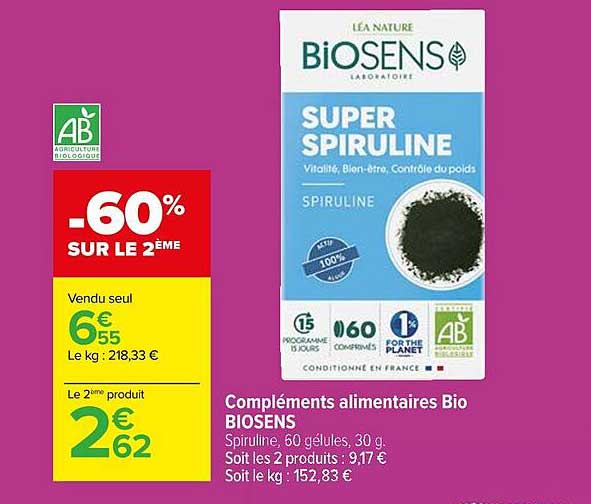 compléments alimentaires bio biosens
