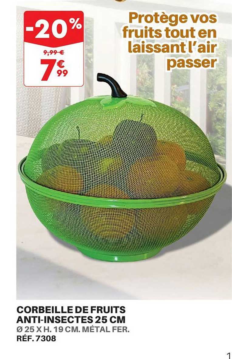 corbeille de fruits anti-insectes 25 cm