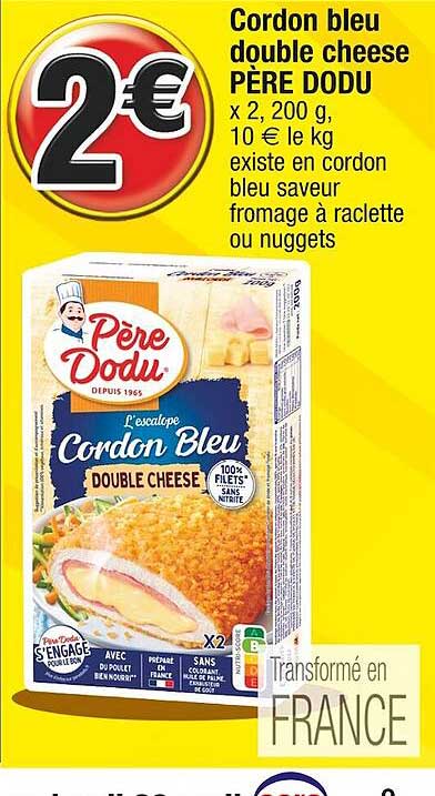 cordon bleu double cheese père dodu