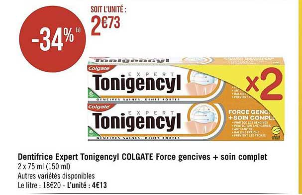 Dentifrice Expert Tonigencyl Colgate Force Gencives + Soin Complet