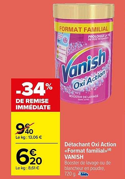détachant oxi action «format familial» vanish