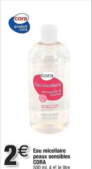 eau micellaire peaux sensibles cora
