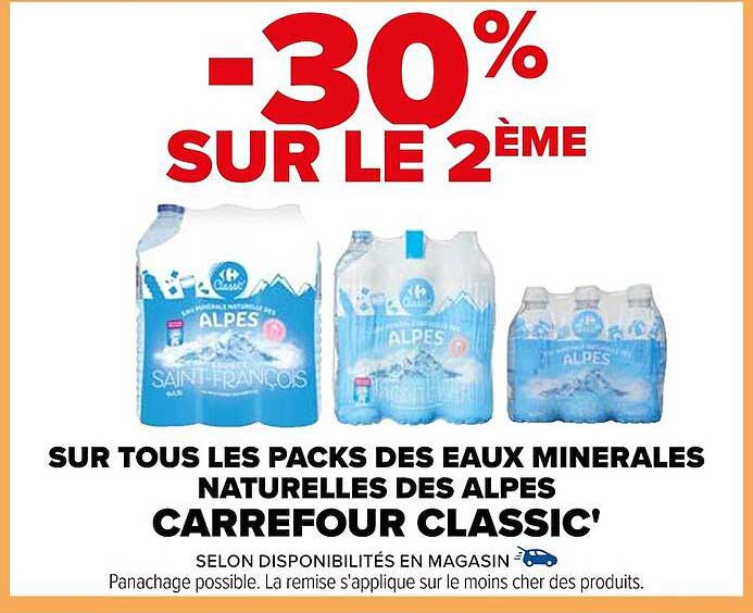eaux minérales naturelles des alpes carrefour classic'