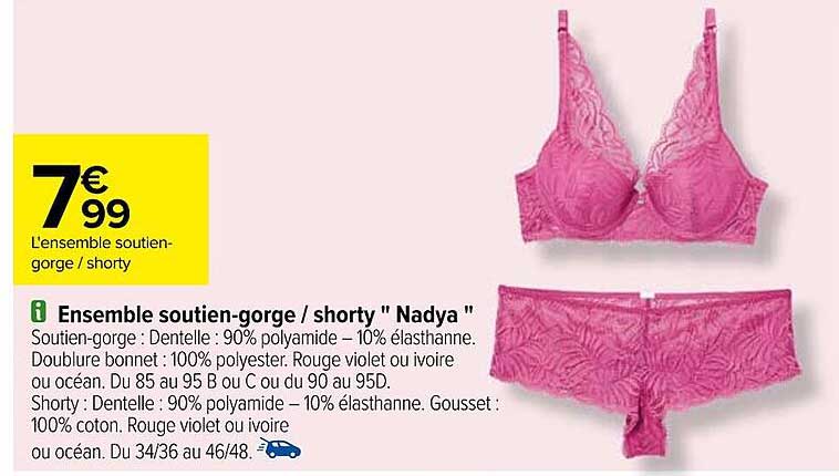ensemble soutien-gorge / shorty "nadya"