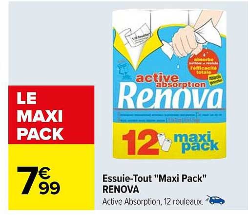 essuie-tout "maxi pack" renova
