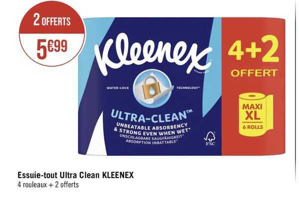 essuie-tout ultra clean kleenex