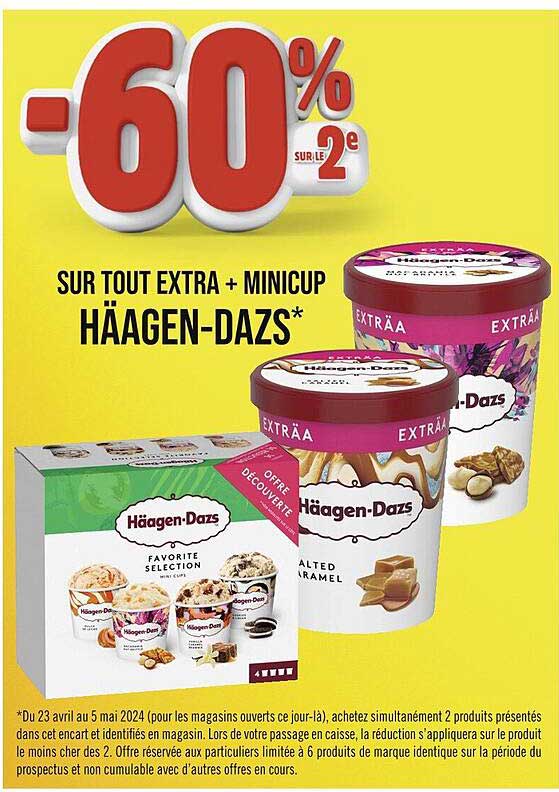 extra + minicup häagen-dazs