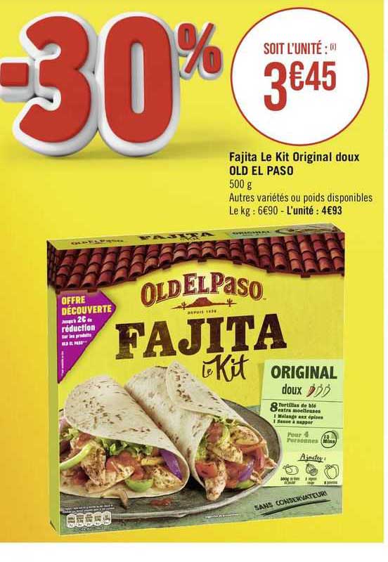 Fajita Le Kit Original Doux Old El Paso
