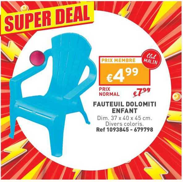 fauteuil dolomiti enfant
