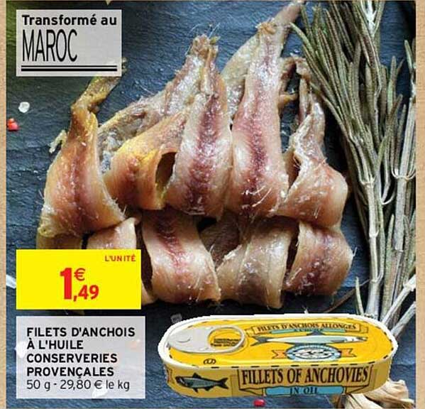 filets d'anchois à l'huile conserveries provençales