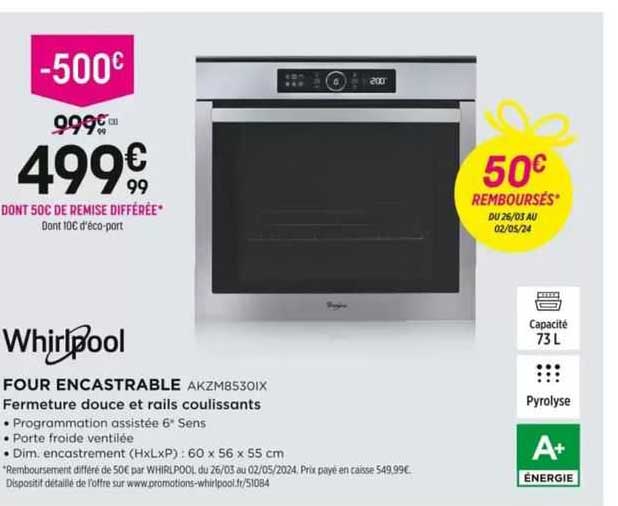 Four Encastrable Whirlpool