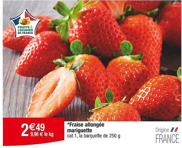 fraise allongée mariguette