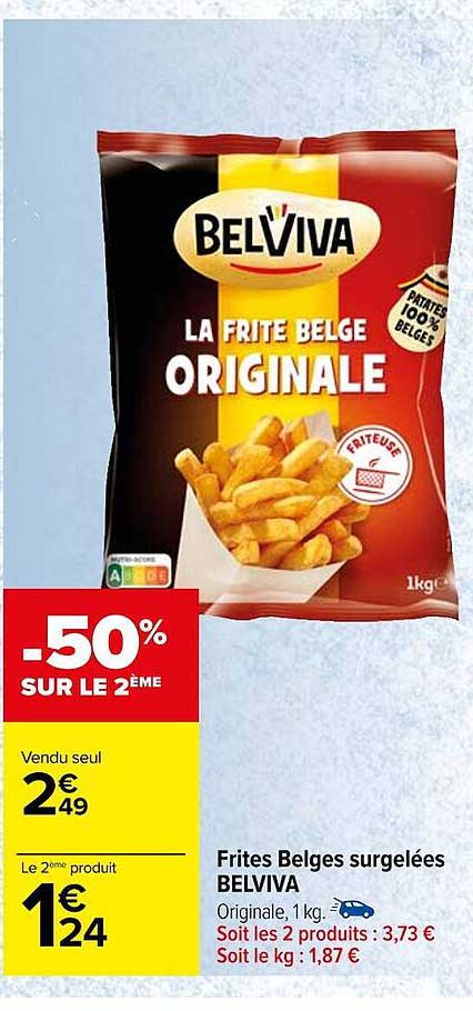 Frites Belges Surgelées Belviva