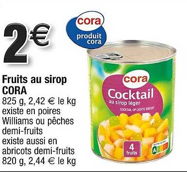 Fruits Au Sirop Cora