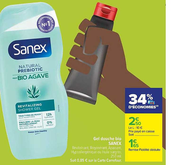 Gel Douche Bio Sanex