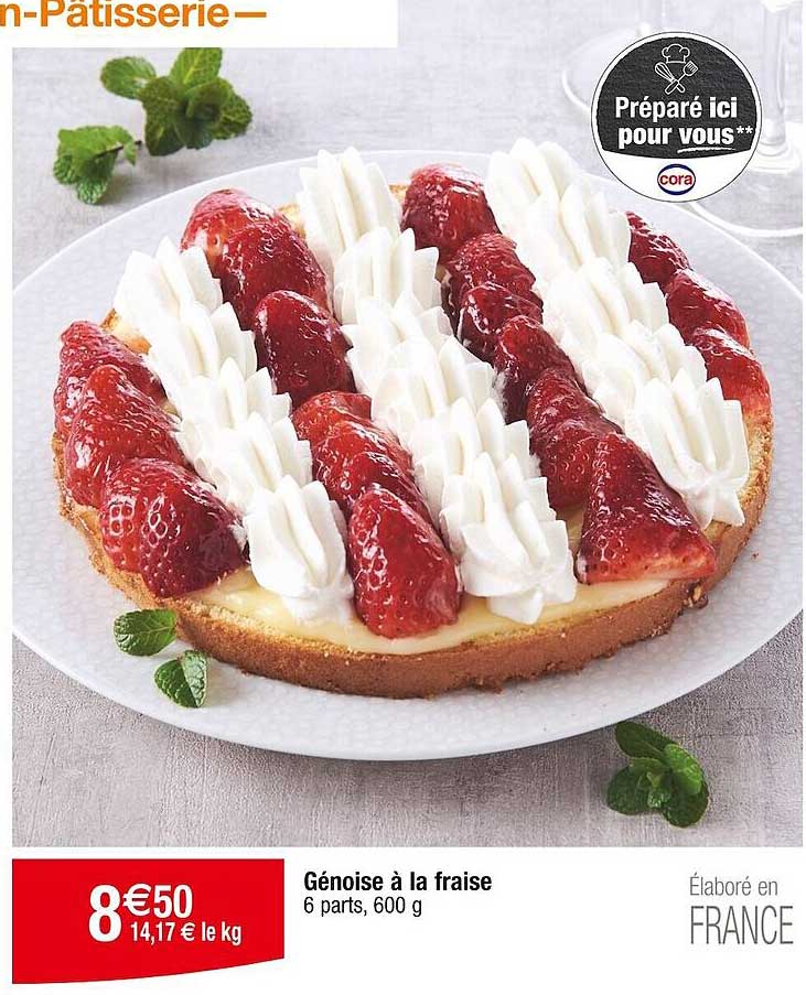 Génoise à La Fraise